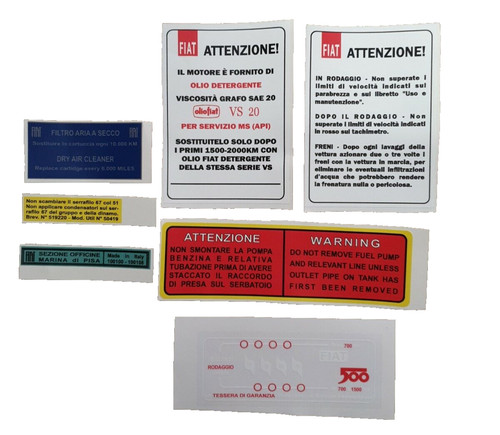Kit adesivi motore fiat - ,